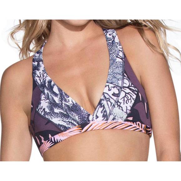 NEW MAAJI reversible x-back halter bikini top in maa hot springs - Picture 1 of 2